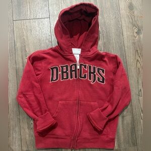 MLB Arizona Diamondbacks Youth Full Zip Hoodie Red Size Small (8)